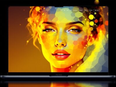 A modern and professional plastic surgery website interface displaying heatmap data overlay, with warm colors indicating high user interaction and cool colors showing low interaction, reflecting a sleek and user-friendly medical theme.
